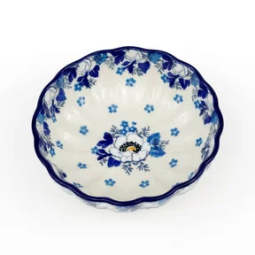 Miska muszelka 023 h-4cm <br> 2222X Biało-niebieskie anemony